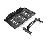 Battery Holder Tray Mount Hold Down Clamp Kit Car Accessory Universal High Reliability Black Metal 34cm 13.4in (23CM)