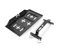 Battery Holder Tray Mount Hold Down Clamp Kit Car Accessory Universal High Reliability Black Metal 34cm 13.4in (27cm)