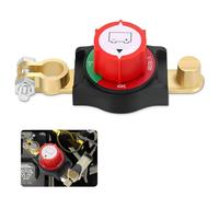 Battery Isolator Switch 12V-48V, 3rd Generation Heavy-Duty Top Post Battery Disconnect Switch 250A Continuous/1000A Cranking, Negative On/Off Disconnect for Car, Marine, RV, Boat, Easy Installation