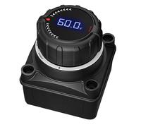 Battery Isolator Switch 12V-60V Battery Switch with Voltmeter Kill Switch ON/OFF Battery Cut Off Switch for Caravans Boat Car Motorcycle Truck Camper RV Trailer Vehicles Engine (Version 1-Black)