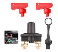Battery Isolator Switch 12V with 2 Keys, 12V/24V Heavy Duty Automotive Car Battery Disconnect Switchs Emergency Power Kill Battery Cut Off Switchs for Car Marine Boat Master Truck