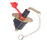 Battery Isolator Switch, 300A 12-24V Universal Battery Disconnect Switch with Cap and Hanging Chain for Cars RVs Yachts Trucks, Metal Power Kill Switch for