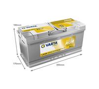 LA105 Varta Dual Purpose AGM Leisure Battery 840 105 095