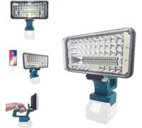 Battery Lamp for Bosch PBA 18 V Battery, Professional 18 V Lamp, Wireless Work Lamp, LED Battery, Battery Lamp, Portable Floodlight, Construction Spotlight for Emergencies, Construction Sites, Camping