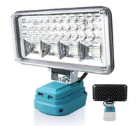 Battery lamp for Makita 18V, 85.5W Wireless LED Work Light, Portable Floodlight with Type-C and USB Charging, Super Bright Spotlight for Construction Sites, Car Repairs, Camping(7 Inch, No Battery)
