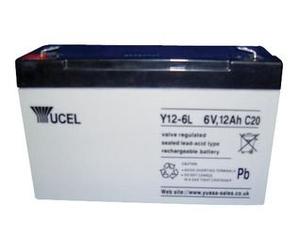 BATTERY, LEAD ACID 6V 12AH, YUCEL Y12-6L By YUASA