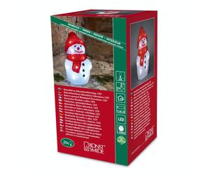 Battery LED Acrylic Snowman 22cm 20 LEDs 3D Free-Standing Xmas Decoration