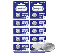 Battery Life CR1620 Batteries 3V Coin Button Cell CR 1620 Lithium Long Life For Car Key fob, Scales, Toys, Watch, LED Lights and More UK Brand (10 pack)