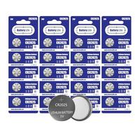 Battery Life CR2025 Batteries 3V Coin Button Cell CR 2025 Lithium Long Life For Car Key fob, Scales, Toys, Watch, LED Lights & More UK Brand (20 pack)