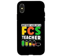 Battery Life Of A FCS Teacher Home Economics Humor Case for iPhone X/XS