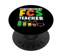 Battery Life Of A FCS Teacher Home Economics Humor PopSockets Adhesive PopGrip