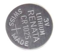 BATTERY, LITHIUM COIN, CR1025, 3V 30MAH CR1025 By RENATA