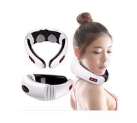 (Battery models) Neck Massager Electric Cervical Treatment Physical Therapy Self Massage Smart Instrument Multi-Function 6 Modes