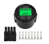 Battery Monitor 12V to 24V Auto Identification Positive Negative Timing Clock Function Voltage Meter for Car