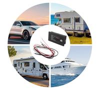 Battery Monitor | Lcd Golf Cart Battery Indicator with Temperature Sensor | Voltmeter Gauge with Accurate Readings for Golf Cart Marine Motor Vehicle Car Boat Application