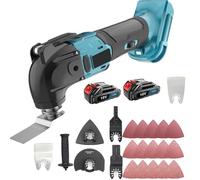 Battery Multifunctional Tool for Makita 18 V Battery, Multitool, Oscillating Tool, 600 W Brushless with 22 Accessories, 6-Speed 8500-22000 RPM, 4° Oscillation Angle, for Cutting, Carving, Drilling