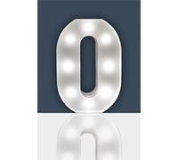 Battery Operated 3D LED Number Light - Perfect for use as a Night Light or at Weddings and Parties (Number 0)