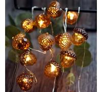 Battery Operated Acorn String Lights 10FT 30 LED, Waterproof Fall Fairy Lights Warm White Glow for Thanksgiving and Halloween Decorations, Autumn Acorn Garland for Indoor Outdoor Patio Decor