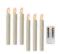 Battery Operated Candles - Flameless LED Decorations with Flickering Pillar, Long Stem Electronics, Remote Control | For Table Centers Living Room Bedroom Holiday Birthday Day