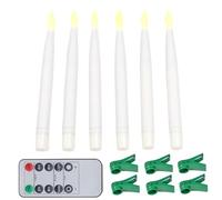 Battery-Operated Candles | LED Electric Candles with Remote Control - Decorative Atmosphere Light, Romantic Home Decoration for Dining Tables Pool Party Wedding