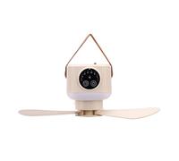 Battery Operated Ceiling Fan Lightweight Whisper Quiet 4 Speed with Remote Control for RV Tent Camping or Bedroom Use Mini Size