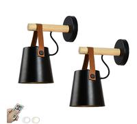 Battery Operated Farmhouse Sconces Wall Decor Not Hardwired Battery Powered Wireless Wall Light Industrial Remote Control Cordless Wall Mount Lamp for Bedroom Bedside Headboard Hallway