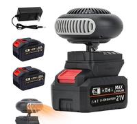 Battery Operated Heater, Battery Powered Heater with Anti-Tilt, Portable Cordless Rechargeable Heaters for Car Camping, 1500mAh Fast Long Lasting Heating (15-cell Battery * 2)