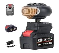 Battery Operated Heater for Indoors, Portable Battery Powered Space Heater, Rechargeable Cordless Heaters for Office Camping Tent, Car Window Defogger Long Lasting Heating(10 cell batterry*1)