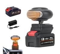 Battery Operated Heater, Portable Rechargeable Heater with Anti Tilt Design, 2 Heating Modes, for Camping, Tent, Tricycles, Office, Car, Indoor Outdoor (10-cell Battery)