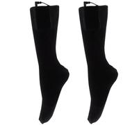 Battery Operated Heating Socks 4.5v Cotton Double Layer Warm | Stretchy Comfort, Attached Battery Pouch, Black Finish, for Winter Foot Warmth and Daily Outdoor Use
