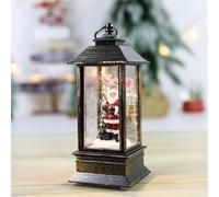 Battery Operated LED Electronic Snow Globe Lantern for Christmas Party Decoration