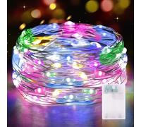 Battery Operated LED Fairy Lights, 1m 10Led/2m 20 Led Battery Operated String Lights Copper Wire Light for Indoor Outdoor Lighting, Christmas Mini Fairy Lights for Bedroom Party Decorations (1m/10Led)