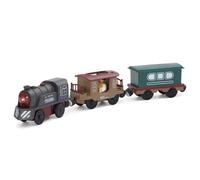Battery Operated Locomotive Train, Motorized Train for Wooden Track, Battery OperatedTrain for Wooden Track Compatible with Thomas, Brio, Chuggington, Melissa & Doug for Toddlers 3+ Years Old