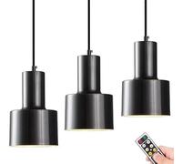 Battery Operated Mini Pendant Light with Remote Control - Modern Cordless Ceiling Fixture for Kitchen Island, Bedroom, Dining Room, Bar - Stylish Indoor Lighting (Blue Color)