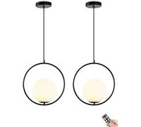 Battery Operated Pendant Light, Dimmable Rechargeable Bulb, Non-Hardwired Globe Chandelier, Perfect for Kitchen Island and Dining Table Lighting