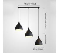 Battery Operated Pendant Light with Remote Control - Modern Wireless Chandelier Fixture for Kitchen Island Dining Room & Living Room - No Wiring Needed Easy Install Farmhouse Style