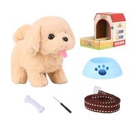 Battery Operated Plush Puppy Dog Toy Walking, Stirring & Tail Stirring | Interactive Electronic Animals for Toddlers, Girls, Easter, Christmas