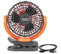 KLEIN TOOLS PJSFM1 Battery Operated Rechargeable Fan with USB-C Charging Cord and Multiple Mounting Options Perfect for the Jobsite