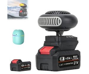 Battery Operated Space Heater, Portable Electric 6000mah Battery-Powered Window Defogger with Anti Tilt Design, Rechargeable Car Defroster for Indoor/Camping Tent, Long-Lasting Quiet Warmth