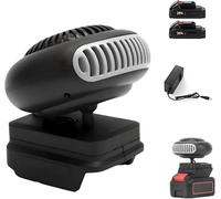 Battery Operated Space Heater - Portable Electric Car Defroster with 2-Level Temperature Control for Indoor and Office Use, Battery-Powered