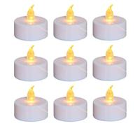 Battery Operated Tea Lights Candles 100 Pack Flameless Flickering Tealights, 200+Hours Fake Electric LED Candles for Weddings Christmas Halloween Table Decorations (Warm Yellow)