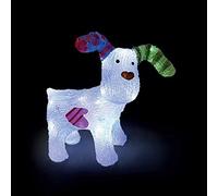 Battery Operated The Snowdog Acrylic with 24 LEDs Indoor Christmas Display