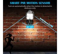 Battery Operated Wireless Spotlight for Outdoor Use, Motion Sensor Light Outdoor with Auto On Off Function, Waterproof Motion Detector Security