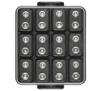Battery Organiser Storage Case, Battery Vault Box Container for 12 Pieces 9 V Batteries, Plastic Clear Protective Battery Holder for Travel/Home/Office (Black, S-12 Pieces 9V)