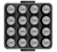 Battery Organiser Storage Case, Battery Vault Box Container for 16pcs C Batteries, Plastic Clear Protective Battery Holder for Travel/Home/Office (Black, M-16pcs C)