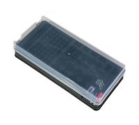 Battery Organizer Box - 116-Slot Storage Case 14.49x6x2 in, Compact Safe Holder with Transparent Cover | Fits AA AAA C D 9V Cell Batteries, Household Gadgets, Outdoor Gear, Workplace Bench,
