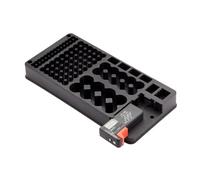 Battery organizer case with removable tester can hold 116 different types of batteries, battery supply solution