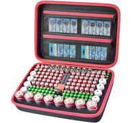 Battery Organizer Storage Case, Batteries Holder Container Carrying Hard Bag Box with Battery Tester Holds 162+ Battery Variety Pack AA AAA AAAA C D 9V 3V Lithium(Not Include Various Batteries)