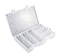 Battery Organizer Storage Case with Battery Tester, Waterproof Fireproof Large Capacity Hard Case Holds 10-20 AA, 8-15 AAA, and Small Flashlight, Built-in Precision Card Slot