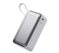 Battery Pack Case with Fixed Charging Cord, ABS, Regular white